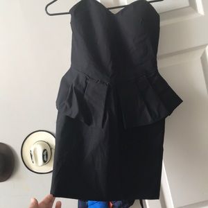 Black peplum dress